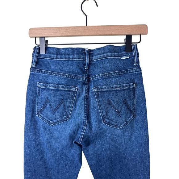 MOTHER The Insider Crop Denim Jean Step Fray Sake To Me Size 25 - Picture 7 of 9
